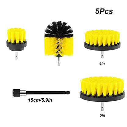 3Pcs/Set Electric Scrubber Brush Drill Brush Kit Plastic Round