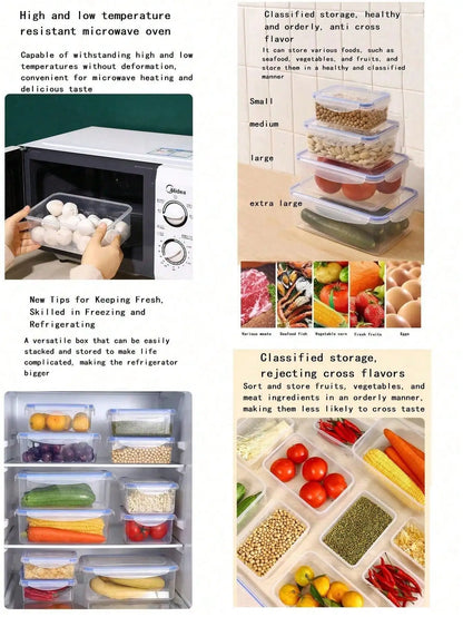 Sealed rectangular refrigerator storage box with lid Plastic crisper