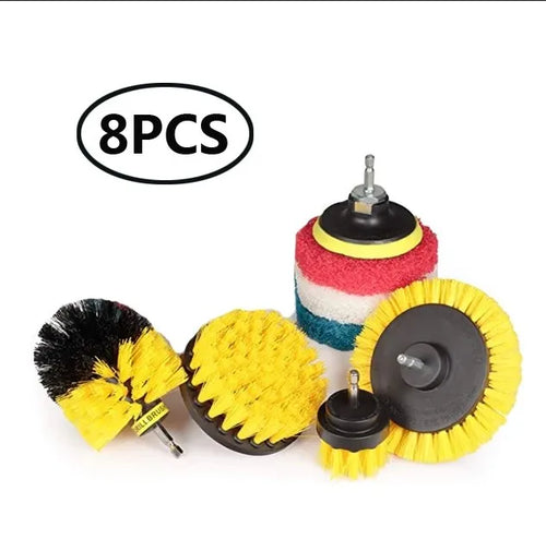 3Pcs/Set Electric Scrubber Brush Drill Brush Kit Plastic Round