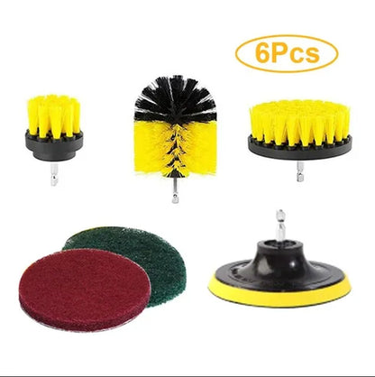 3Pcs/Set Electric Scrubber Brush Drill Brush Kit Plastic Round