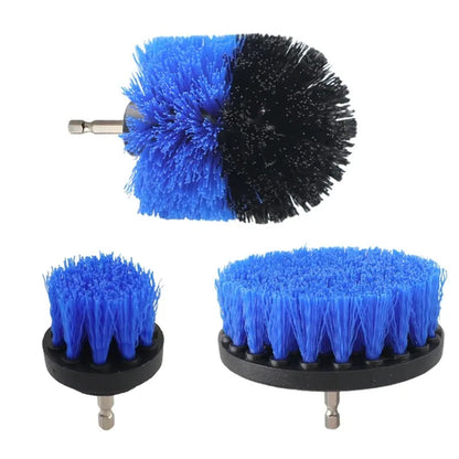 3Pcs/Set Electric Scrubber Brush Drill Brush Kit Plastic Round