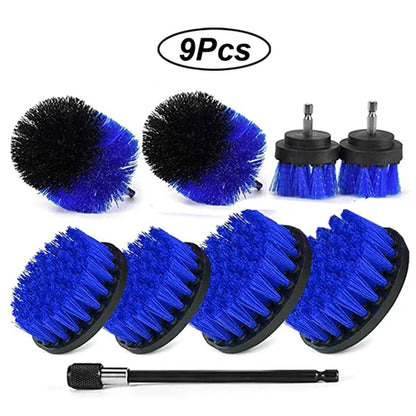 3Pcs/Set Electric Scrubber Brush Drill Brush Kit Plastic Round