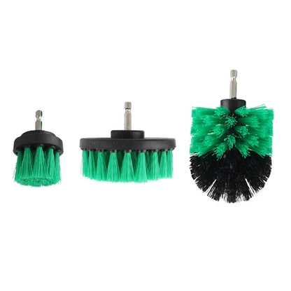 3Pcs/Set Electric Scrubber Brush Drill Brush Kit Plastic Round